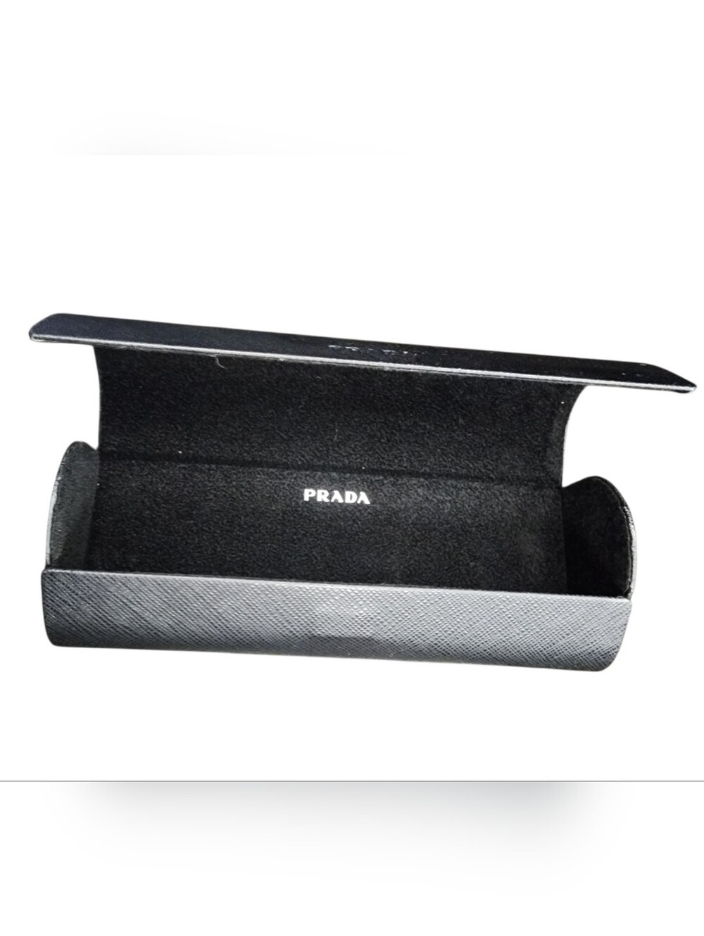 NWOT Prada Medium Black Flip Top Magnetic Round Clamshell Case - Picture 7 of 7